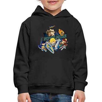 Spreadshirt Playmobil Novelmore Gwynn, Arwynn, Dario Da Vanci Kinder Premium Hoodie, 122/128 (7-8 Jahre), Schwarz von Spreadshirt