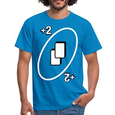 Spreadshirt UNO Karten Kostüm +2 Zwei-Ziehen-Karte Männer T-Shirt, XL, Royalblau von Spreadshirt