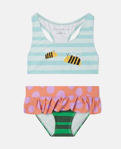 Stella McCartney - Bumblebee Landscape Print Bikini Set, Frau, Multicolour, Größe: 2 von Stella McCartney
