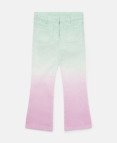 Stella McCartney - Ombré Patch Pocket Straight Leg Jeans, Frau, Pastel Multicolour, Größe: 4 von Stella McCartney