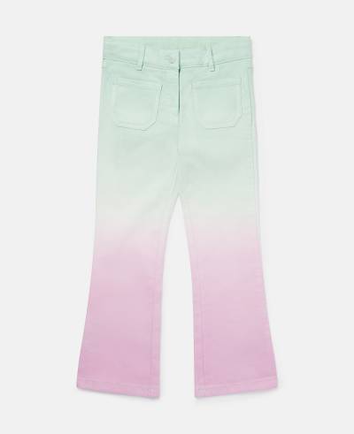 Stella McCartney - Ombré Patch Pocket Straight Leg Jeans, Frau, Pastel Multicolour, Größe: 6 von Stella McCartney