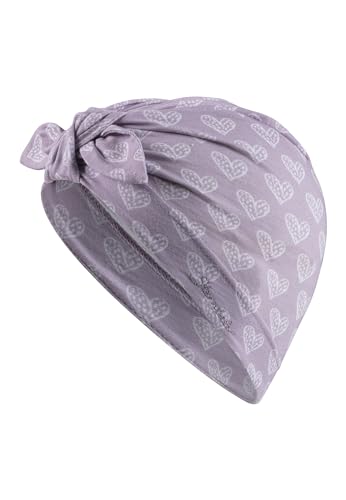 Sterntaler Knotenmütze Herzen für Mädchen - Sommermütze Baby mit UV -Schutz 50+ aus Flammgarn -Jersey - Turban Beanie Mütze Baby - flieder, 49 von Sterntaler