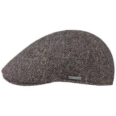 Stetson Texas Herringbone Cap - Schiebermütze Herren - Flatcap mit Baumwollinnenfutter - Schirmmütze Herbst/Winter - Herrenmütze grau 60-61 cm von Stetson