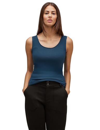 STREET ONE Damen A317511 Basic Tank Top, Atlantic Blue, 38 von Street One