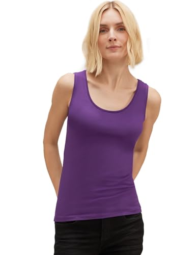 STREET ONE Damen A317511 Basic Tank Top, deep Pure Lilac, 40 von Street One