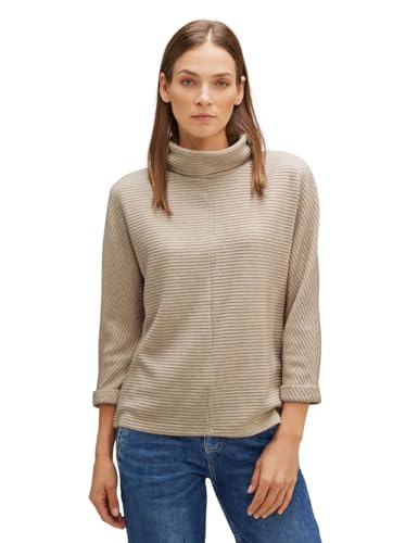 STREET ONE Damen A320567 T-Shirt 3/4 Arm, Spring Sand Melange, 40 von Street One