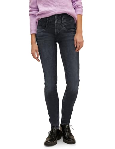 STREET ONE Damen A377049 Jeanshose Slim und High, Authentic Blueblack wash, 33W / 30L von Street One