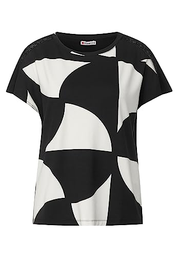 Street One Mädchen A320269 Jerseyshirt Bedruckt, Schwarz, 38 von Street One