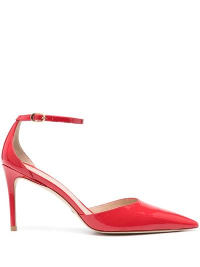 Stuart Weitzman Stuart 85mm leather pumps - Rot von Stuart Weitzman