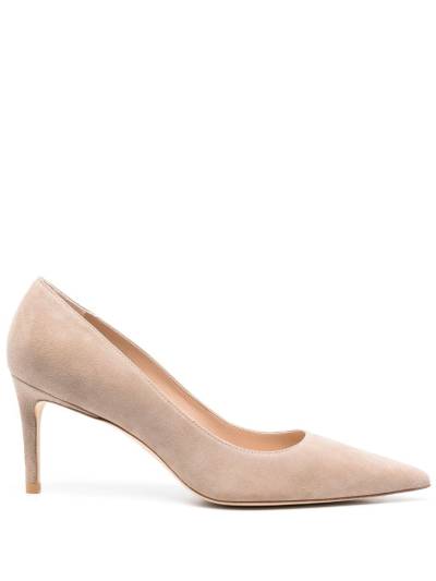 Stuart Weitzman Spitze Pumps aus Wildleder - Nude von Stuart Weitzman