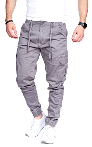 8008 Herren Cargohose aus Baumwolle männer Cargohose Chino Hose Freizeithose Slim fit Cargohose Slim fit Chino Hose stylisch Cargohose (as3, Numeric, Numeric_23, Regular, Regular, A-Grey, 31) von Styleko