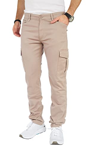 8010 Herren Cargohose aus Baumwolle männer Cargohose Chino Hose Freizeithose Slim fit Cargohose Slim fit Chino Hose stylisch Cargohose (as3, Numeric, Numeric_29, Regular, Regular, A-Beige, 32) von Styleko