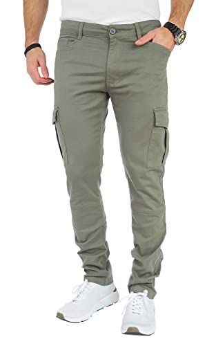 8010 Herren Cargohose aus Baumwolle männer Cargohose Chino Hose Freizeithose Slim fit Cargohose Slim fit Chino Hose stylisch Cargohose (as3, Numeric, Numeric_29, Regular, Regular, A-Olive, 30) von Styleko