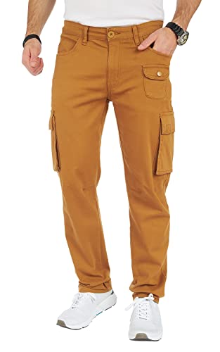 8012 Herren Cargohose aus Baumwolle männer Cargohose Chino Hose Freizeithose Slim fit Cargohose Slim fit Chino Hose stylisch Cargohose (as3, Numeric, Numeric_29, Regular, Regular, A-Camel, 29) von Styleko