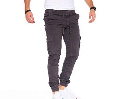 Styleko Cargohose Herren Cargohose aus Baumwolle Outdoorhose männer verwaschen Cargohose Chino Hose Freizeithose Jogging Hose treckking Hose Causual Hose |6 Taschen| 4 Farben 8001 (Antracite, 29) von Styleko