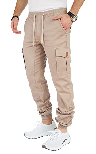 Styleko Cargohose Herren Cargohose aus Baumwolle Outdoorhose männer verwaschen Cargohose Chino Hose Sporthose Freizeithose Jogging treckking Casual Hose |6 Taschen 8001 (Beige, 29) von Styleko