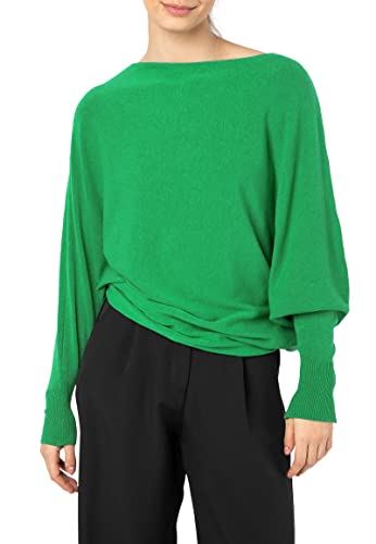 Sublevel Damen Strickpullover Basic mit Fledermausärmeln Middle-Green S/M von Sublevel