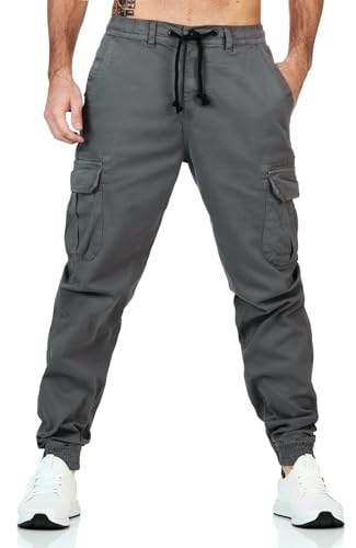 Sublevel Herren Cargo Hose ASMike LSL-473 mit Seitentaschen Grey W30 von Sublevel