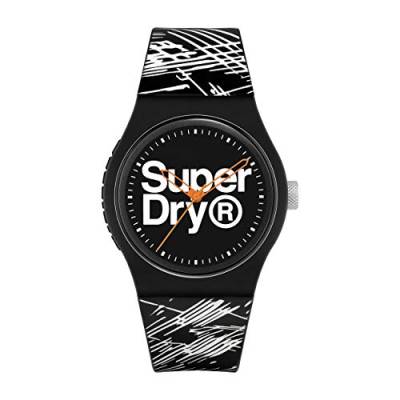 Superdry Herren Analog Quarz Uhr mit Silicone Armband SYG292WB von Superdry