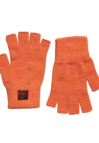 Superdry Damen Arbeitskleidung, gestrickte Handschuhe, Jaffa Orange, S-M von Superdry