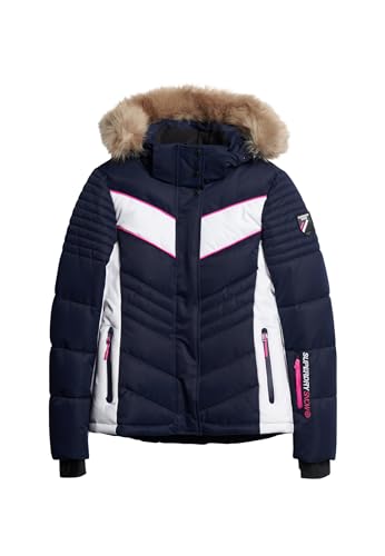 Superdry Damen Ski Luxe Puffer Jacket Jacke, Rich Navy, 38 von Superdry