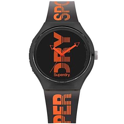 Superdry Herren Analog Quarz Uhr mit Silikon Armband SYG189BO von Superdry