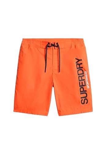Superdry Herren Sportswear Boardshorts aus recyceltem Material Orange L von Superdry