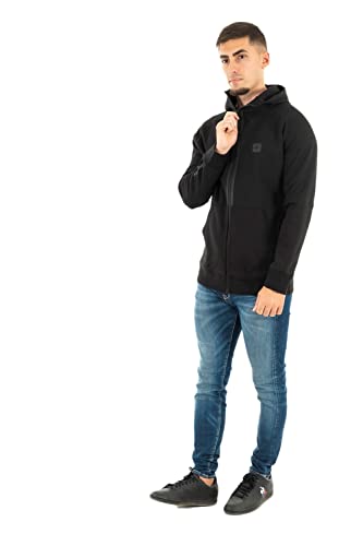 Superdry Mens Code TECH Zip Hood Pullunder, Black, L von Superdry