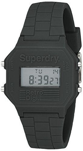 Superdry Herren Digital Quarz Uhr mit Silikon Armband SYGSYG201E von Superdry