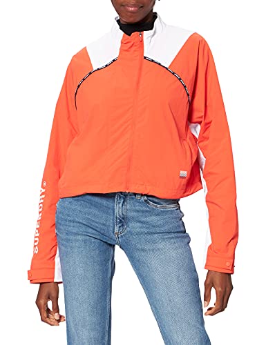 Superdry Womens Run Cropped Weatherproof Jacket, Red Sun, Extra Large von Superdry