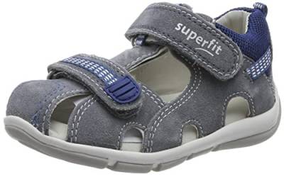 Superfit Jungen Freddy Sandale, Hellgrau Blau 2510, 18 EU von Superfit