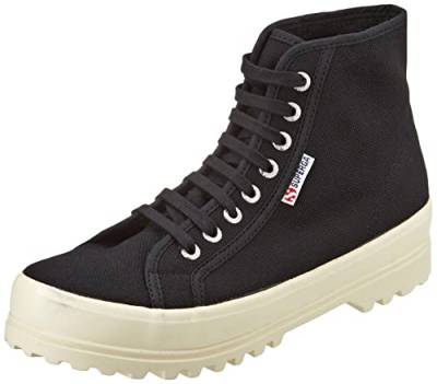 Superga Damen 2341 Alpina Gum Oxford-Schuh, Black Shiny Offwhite, 41 EU von Superga