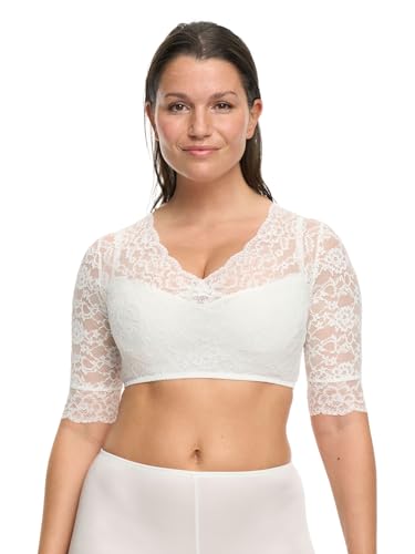 Susa Damen 5568 Wiesn-Zauber Dirndl-Bluse halbarm, Ivory, 48 von Susa