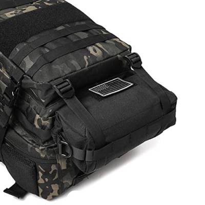 TAXATM Tactical Increment Molle Pouch, Large Capacity Admin Utility Pouches, Horizontal Short Trips Bag, Multi-purpose Sling Bag with Shoulder Strap and US Patch, Schwarz, Outdoor-Ausrüstung von TAXATM