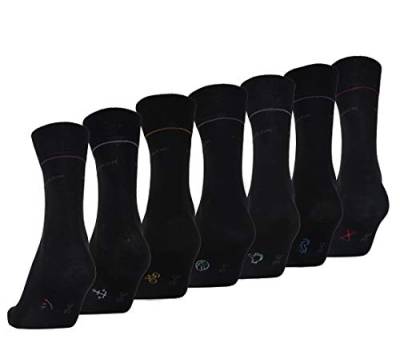 TOM TAILOR Socken schwarz 39-42- 7er Box Baumwollsocken für Alltag und Freizeit - schlichte Socken von TOM TAILOR