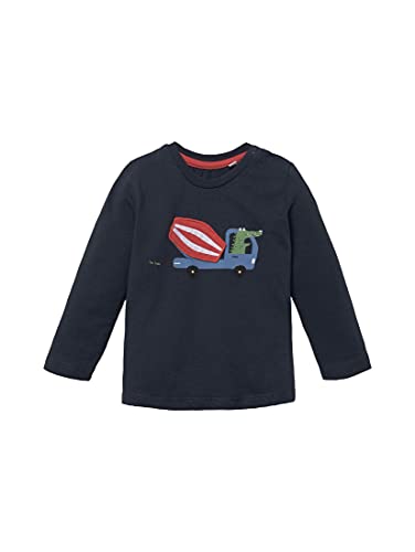 Tom Tailor Baby-Jungen Langarmshirt T-Shirt, Navy Blazer|Blue, 50/56 von TOM TAILOR