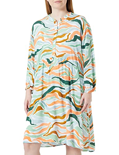 TOM TAILOR Damen 1035862 Kleid mit Muster & Knopfleiste, 31122 - Colorful Wavy Design, 42 von TOM TAILOR