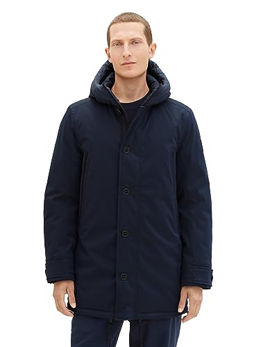 TOM TAILOR Herren 1037352 Casual Winterparka mit Kapuze, 10668-sky Captain Blue, M von TOM TAILOR