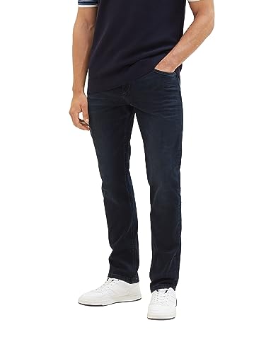 TOM TAILOR Herren 1037638 Josh Regular Slim Jeans mit Stretch, 10170-blue Black Denim, 33/30 von TOM TAILOR