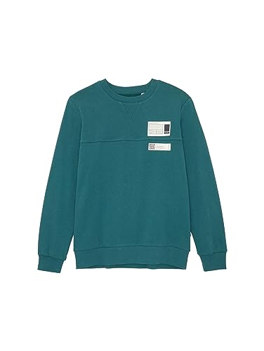 TOM TAILOR Jungen 1038269 Sweatshirt mit Print, 14171-Jasper Green, 140 von TOM TAILOR