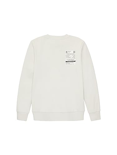 TOM TAILOR Jungen 1038269 Sweatshirt mit Print, 32257-greyish White, 128 von TOM TAILOR