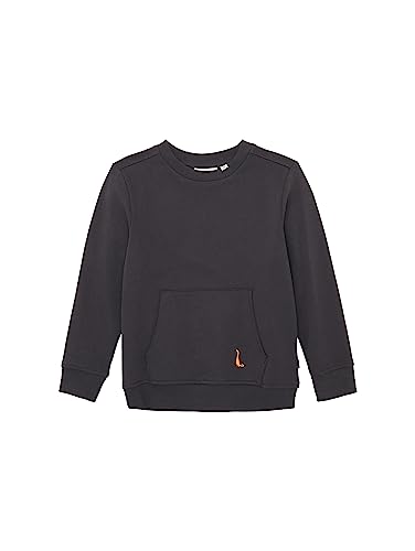 TOM TAILOR Jungen 1038758 Basic Sweatshirt mit Tasche, 29476-coal Grey, 92/98 von TOM TAILOR