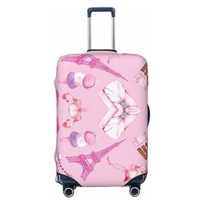 Gepäckhüllen Girly Girl Print Elastische Schützende Waschbare Gepäckabdeckung Reise Staubdichte Kofferabdeckung Für 18-32 Zoll Gepäck, Schwarz , L von TOMPPY