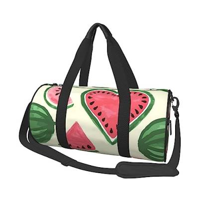 Wasserfarbe Wassermelone gedruckt Sport Duffel Bag Gym Tote Bag Weekender Reisetasche Sport Gym Bag für Workout Übernachtung Reisegepäck Damen Herren, Schwarz, Einheitsgröße, Schwarz , Einheitsgröße von TOMPPY