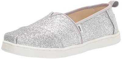 TOMS Mädchen ALPARGATA Espadrille, Silberweiß, 33 EU von TOMS