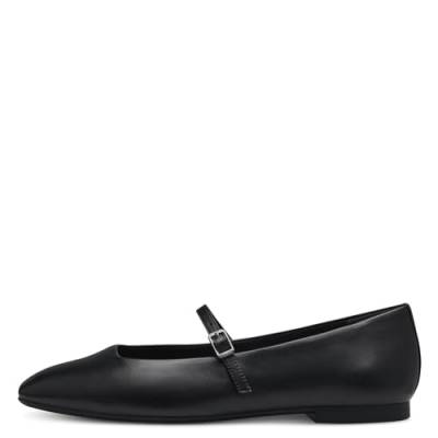 Tamaris Damen Riemchenballerinas, Frauen Flats,Abendschuhe,Slip-ons,spangenballerinas,Mary-Jane,Ballerinen,Pumps,Halbschuhe,flach,Black,40 EU von Tamaris