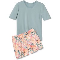 Shorty-Pyjama, Shorts mit Blumen-Alloverprint von Tchibo