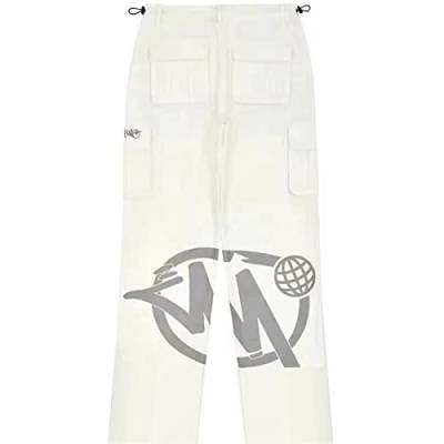 Minus Two Cargo Streetwear Y2K Cargo Jeans Baggy Pant Overalls Minus Two Jogginghose Street Pocket Hohe Taille Gedruckt Hip Hop von Tebinzi