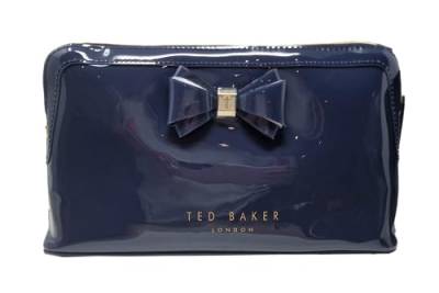 Ted Baker Abbie Kosmetiktasche für Damen, geschwungene Schleife, groß, Marineblau, navy, Kulturbeutel von Ted Baker