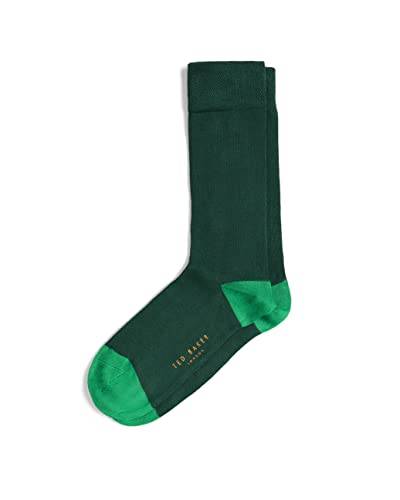 Ted Baker Herren Klassische, einfarbig Socke, grün, Einheitsgröße von Ted Baker